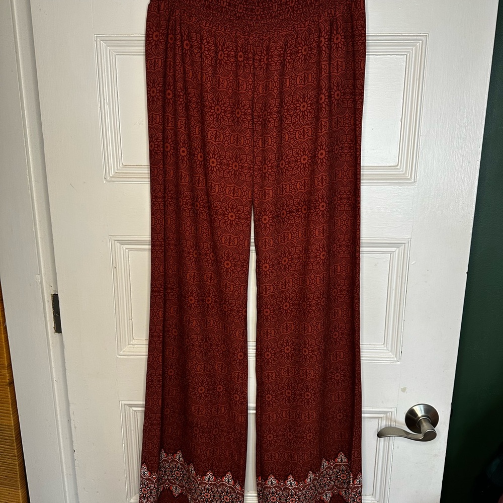 Prana Wide-Leg Patterned Pants